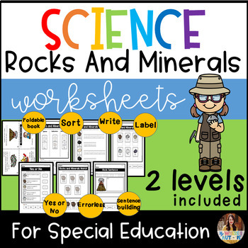 Preview of Rocks and Minerals Worksheets for Special Education