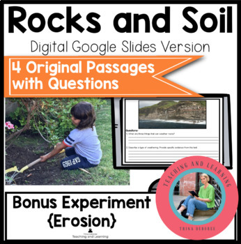Preview of Rocks and Soil Reading Comprehension Passages and Questions Digital Science