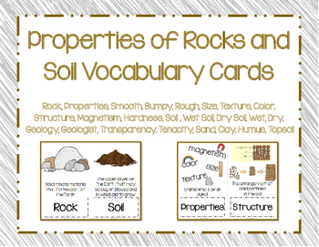Preview of Rocks and Soil Vocabulary Cards