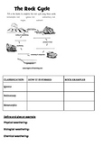 Rocks and Weathering - Worksheet and Quiz