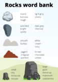 Rocks word bank (for English lesson)