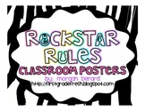 Rockstar Classroom Rules Posters {Large Version}