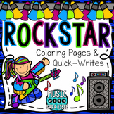 Rockstar Coloring and Quick-Writes- For Music or General C