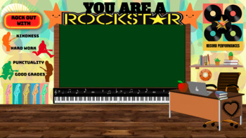 Preview of Rockstar or Music Virtual Classroom Background
