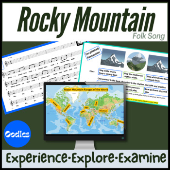 Preview of Rocky Mountain - Folk Song With Half Note, Orff Arr., Ukulele, Movement, MRD