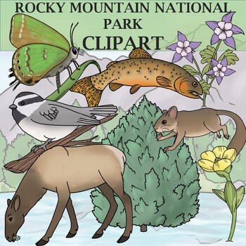 Preview of Rocky Mountain National Park Clip Art - Plants and Animals of the National Parks