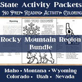 Rocky Mountain Region No-Prep State Activity Packets Bundle