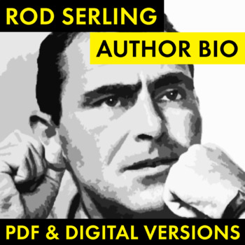 Preview of Rod Serling Author Study Biography Worksheet, Twilight Zone, PDF & Google Drive