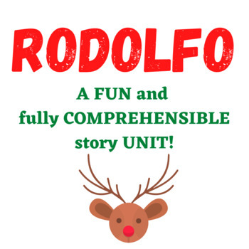 Preview of Rodolfo SPANISH- Rudolph the Reindeer - Story Mini-Unit - NO PREP - EDITABLE