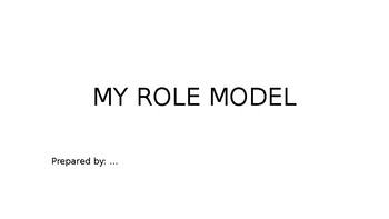 Preview of Role Model Presentation Template