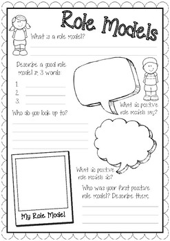 Free Printable Role Model Worksheets