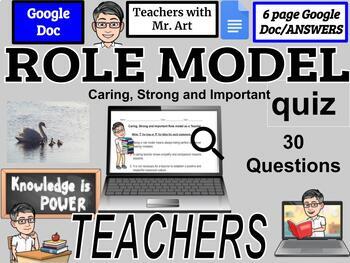 Preview of Role Models - Caring, Strong, Important - Teachers - 30 True/False with Answers