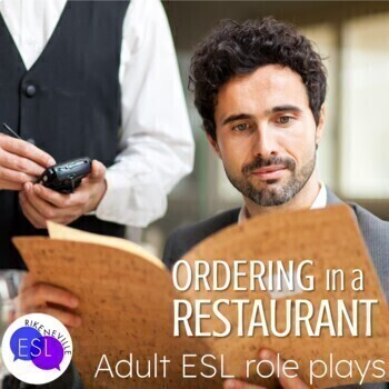 Preview of Ordering in a Restaurant ROLE PLAYS for Adult ESL