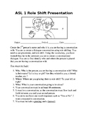 Role Shifting Conversation Presentation and Rubric