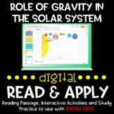 Role of Gravity in the Solar System DIGITAL Read and Apply