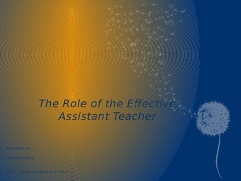 Preview of Role of the Assistant Teacher in a Montessori Classroom