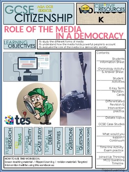 Preview of Role of the Media Work Booklet of Student Activities and Worksheets
