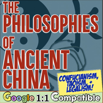 Preview of Ancient China Philosophies Activity | Confucianism Daoism Legalism Activity