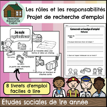 Preview of Projet de recherche d'emploi (Grade 1 FRENCH Social Studies)