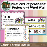 Roles and Responsibilities Word Wall and Posters (Grade 1 