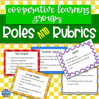 Preview of Cooperative Learning Groups Roles and Rubrics