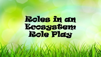 Preview of Roles in an Ecosystem-Role Play
