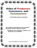 Roles of Producers, Consumers, and Decomposers File Folder