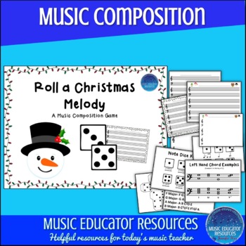 Preview of Roll A Christmas Melody | Music Composition Game | Reproducible