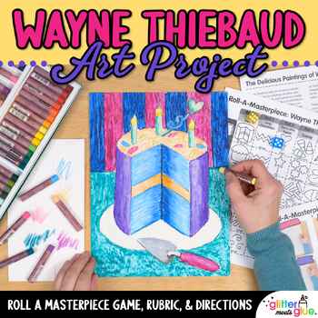 Preview of Wayne Thiebaud Pop Art Lesson: Step By Step Drawing, Art Sub Plans, & Exit Slips