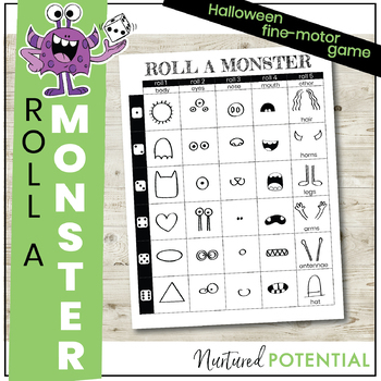 Roll a Monster Drawing Dice Game