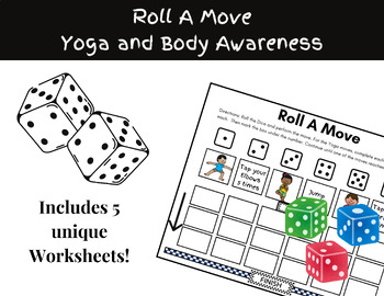 Preview of Roll A Move Yoga and Body Awareness, OT, PT, Fine and Gross Motor Skills, PE
