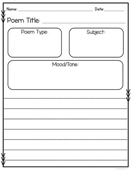 Roll A Poem - Poetry Activity by Rachel K Resources | TpT