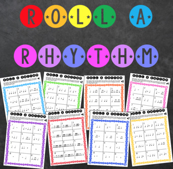 Preview of Roll A Rhythm: Music Rhythm Reading Dice Game