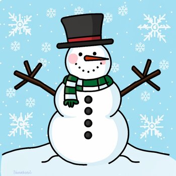 Roll A Snowman Drawing • Easy Winter Art Activity by KAYDEN-STORE