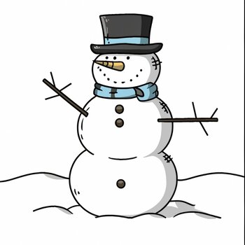 Premium Photo | Snowman vector image winter drawing in the style of  realistic watercolors animated gifs