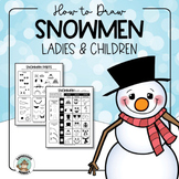 Roll A Snowman Drawing • Easy Winter Art Activity • Elemen