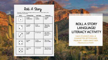 Preview of Roll A Story Dice Activity - Creative Writing - Character/Setting/Problem