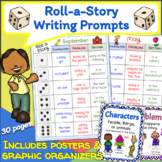 English Roll A Story Writing Activities with Posters and G