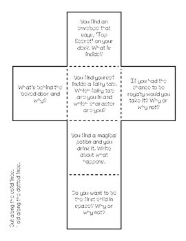 Roll A Writing Prompt Activity 2 by Spaids in the Classroom - Allison Spaid