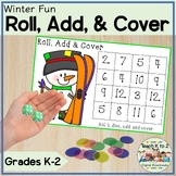 Roll, Add & Cover/Winter Snowman Math Dice Game/Math Cente