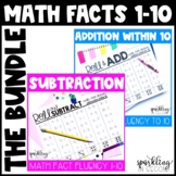 Addition and Subtraction Facts within 10-Math Fact Fluency BUNDLE