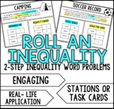 Roll-An-Inequality - 2 Step Inequality Word Problems