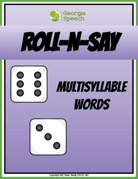 Preview of Roll And Say-Multisyllable Words-Apraxia-Phonological Awareness- Speech Games