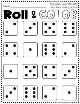 Preview of Roll & Color Dice Game