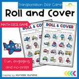 Roll, Count, & Cover the Transportation Items Math Dice Game