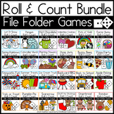 Roll & Count Math File Folder Center Games BUNDLE PreK-K
