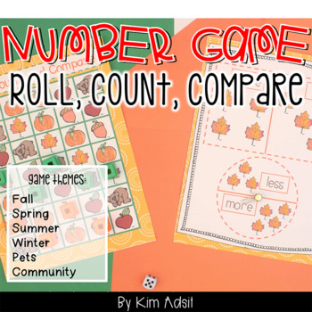 Preview of More and Less: Roll Count and Compare Game