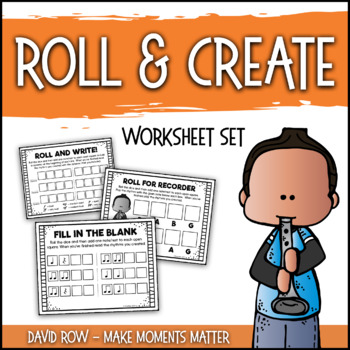Preview of Roll & Create Rhythm Worksheets to use with Rhythm Dice
