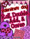 Roll, Double, Add, and Cover Math Games {Valentine's Day}