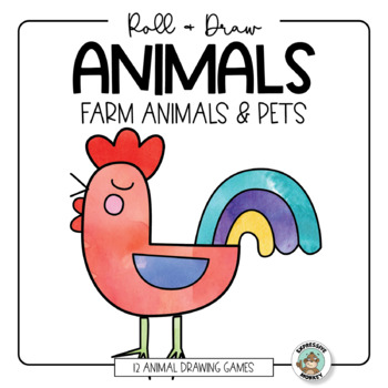 Roll & Draw Farm Animals & Pets • Easy Drawing Games • Fun Art Sub Lessons